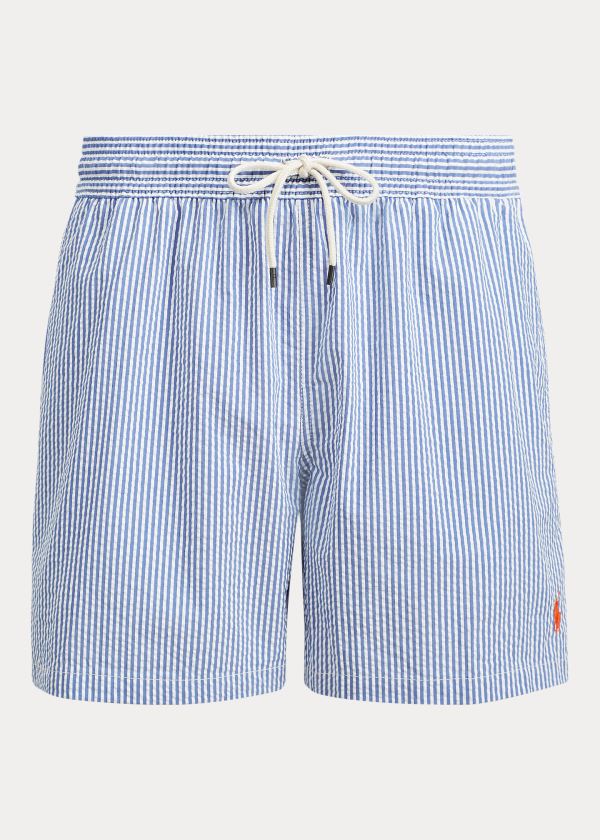 Men's Polo Ralph Lauren 5½-Inch Seersucker Swimshorts | 830291VYP